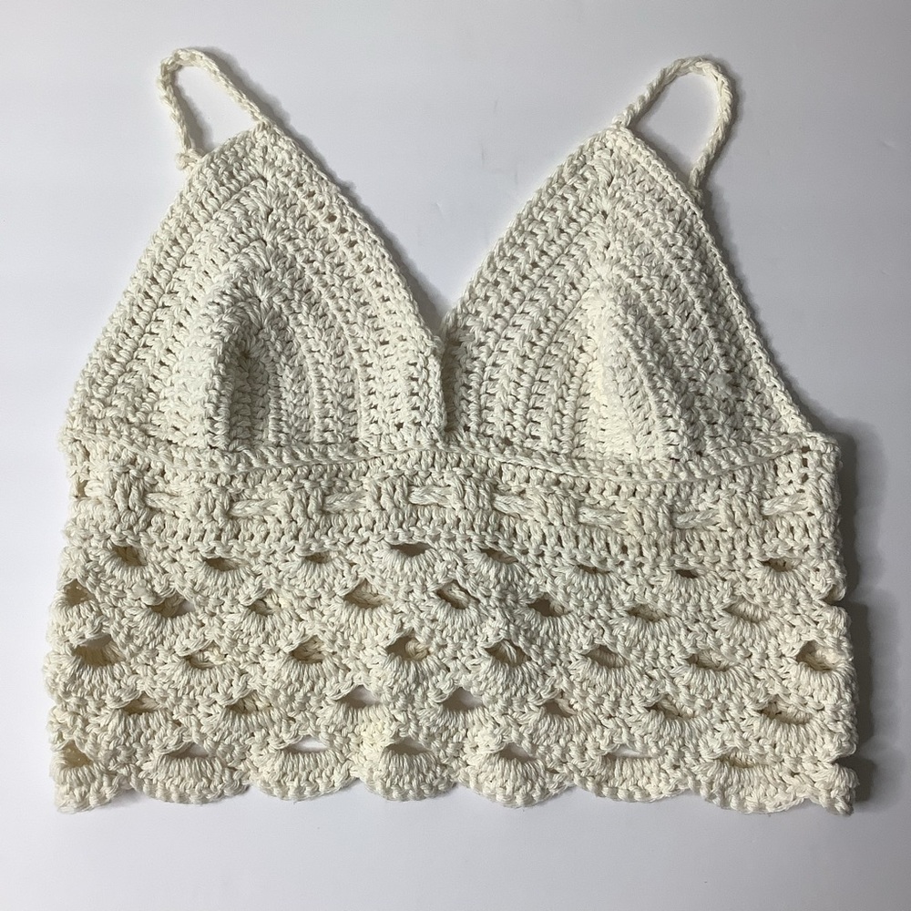 Crochet Cream Tank Top
